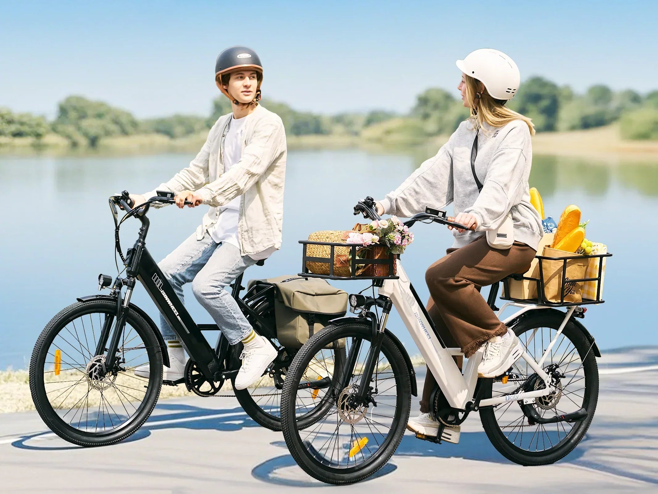 electric bicycle uphill Amyet SE1 Foldable Bike for Adults 1000W Peak Motor, 48V 15AH (720WH) Battery, 20" x3.0 Fat Tire Ebike 28mph 7 Speed Gears Commuter Electric How Electric Bikes Work on