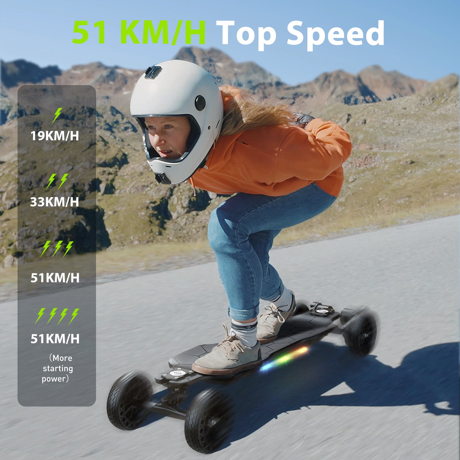 isinwheel V10 3000W Off Road Electric Skateboard