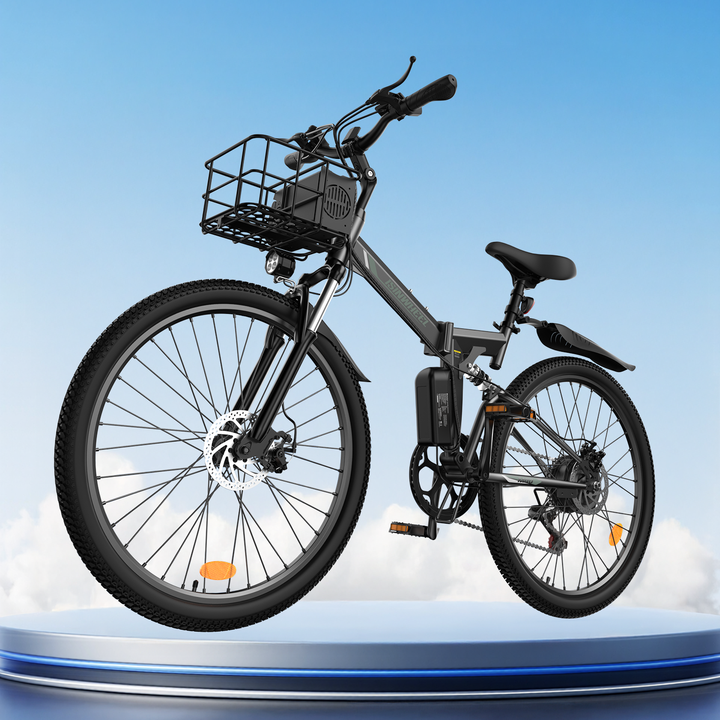 isinwheel M40 500W Folding Electric Bike with Basket