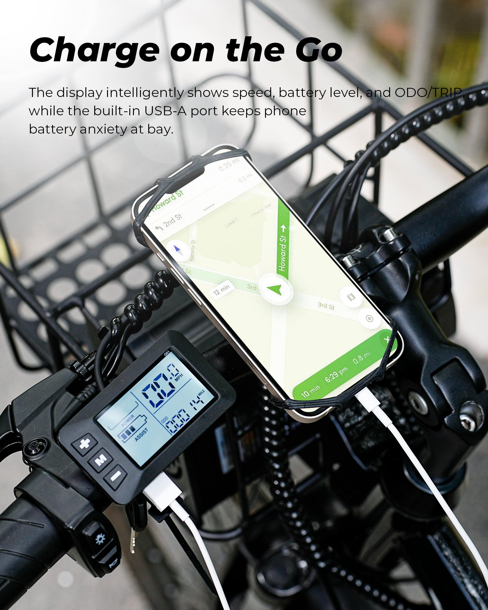 isinwheel M40 500W Folding Electric Bike with Basket