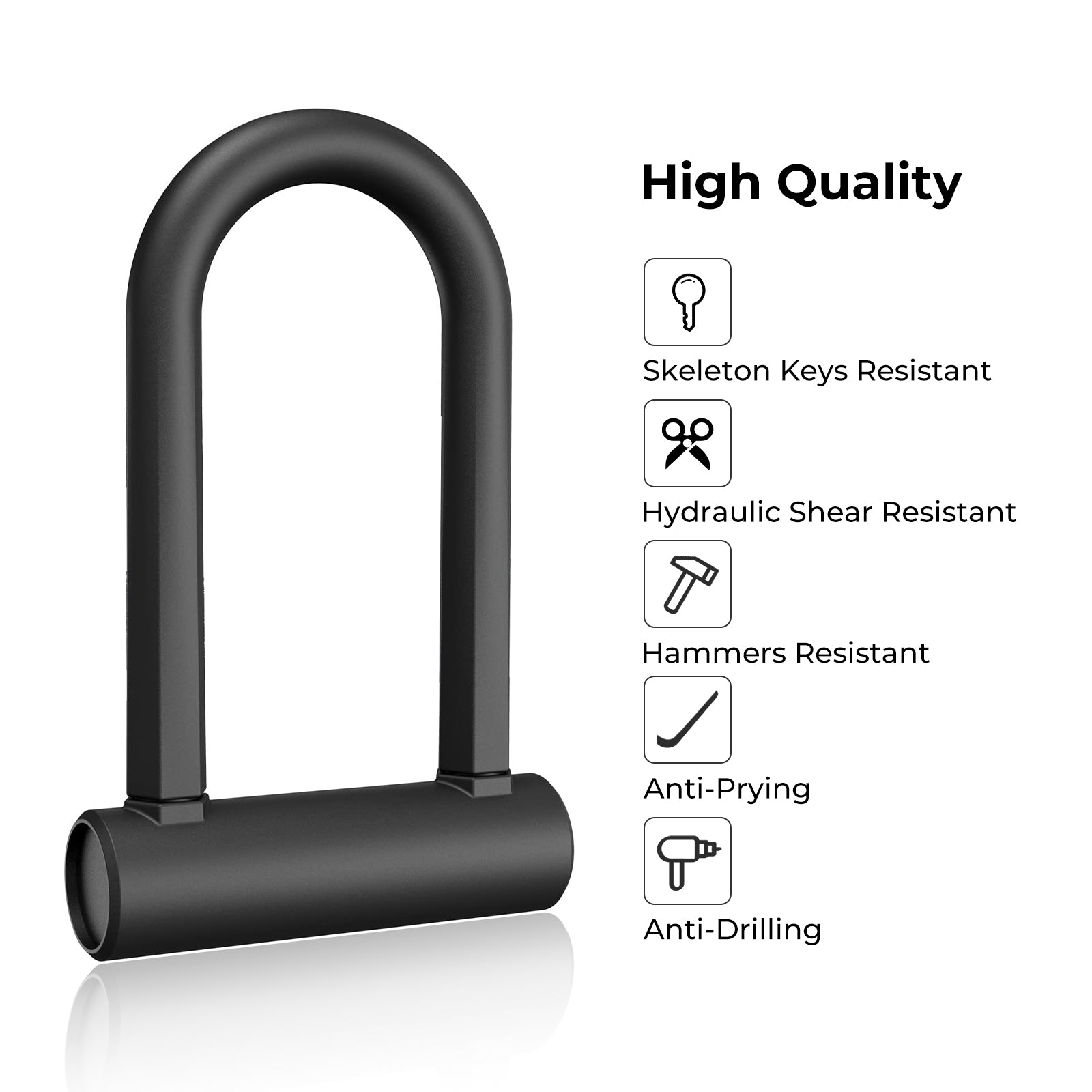 isinwheel Heavy Duty Security U Cable Lock