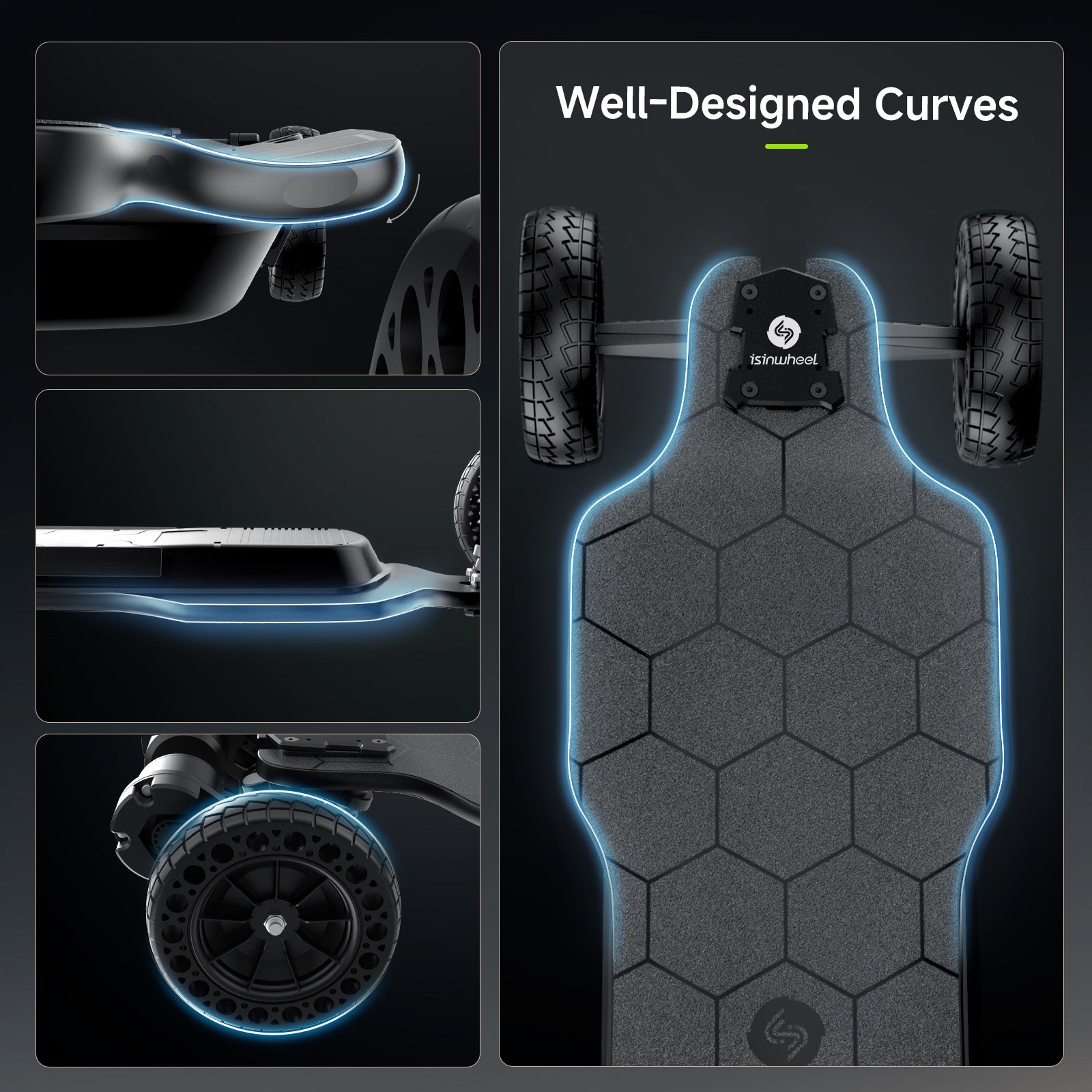 isinwheel V10 3000W Off Road Electric Skateboard