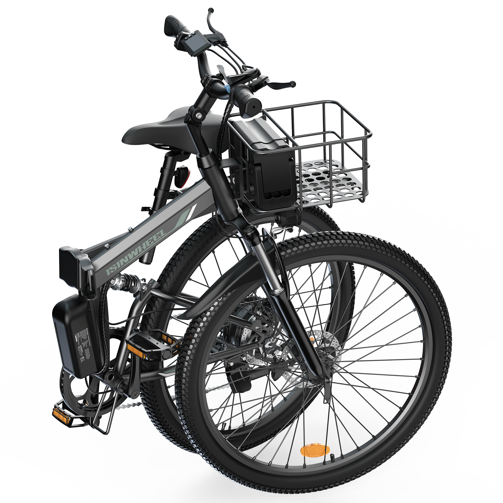 isinwheel M40 500W Folding Electric Bike with Basket