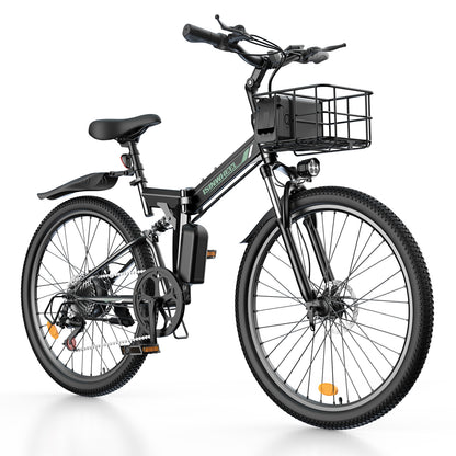 isinwheel M40 Folding Electric Bike with Basket