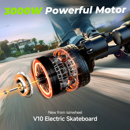 isinwheel V10 3000W Off Road Electric Skateboard
